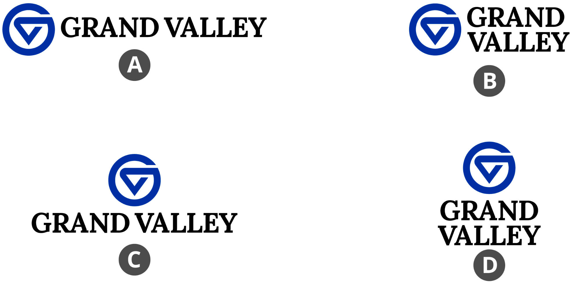 Primary Grand Valley logo setups